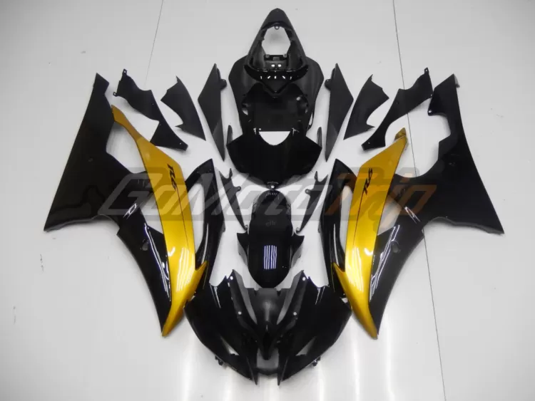 2008 2016 Yamaha Yzf R6 Black Gold Fairing 1