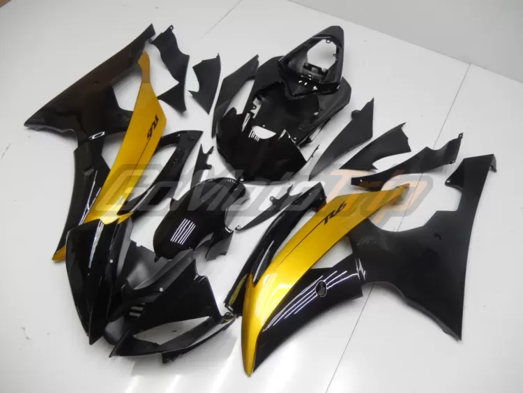 2008 2016 Yamaha Yzf R6 Black Gold Fairing 2