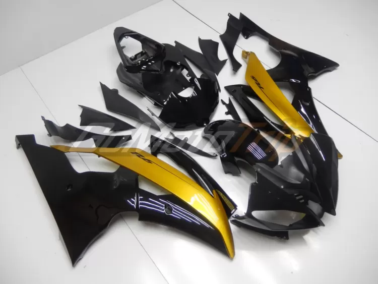 2008 2016 Yamaha Yzf R6 Black Gold Fairing 3