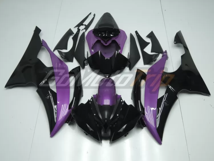 2008 2016 Yamaha Yzf R6 Black Purple Fairing 1