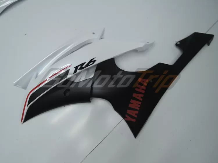 2008 2016 Yamaha Yzf R6 Black White Fairing 8