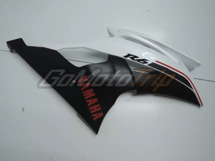 2008 2016 Yamaha Yzf R6 Black White Fairing 9