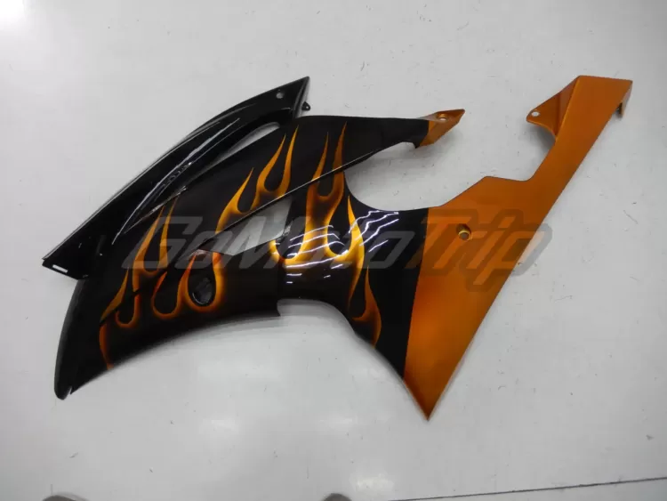 2008 2016 Yamaha Yzf R6 Orange Flame Fairing 8