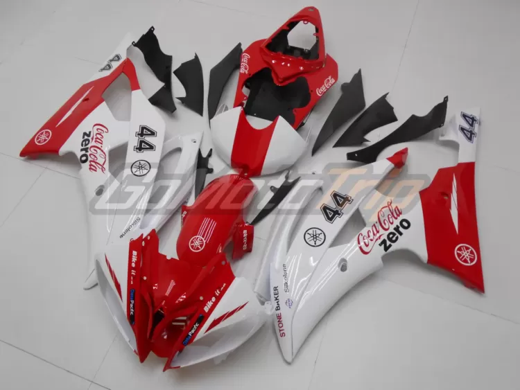 2008 2016 Yamaha Yzf R6 Red White Fairing 2