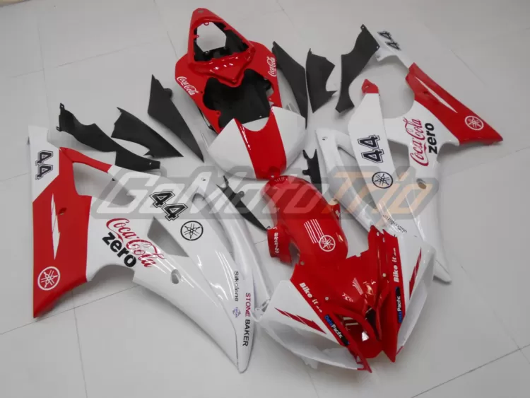 2008 2016 Yamaha Yzf R6 Red White Fairing 3