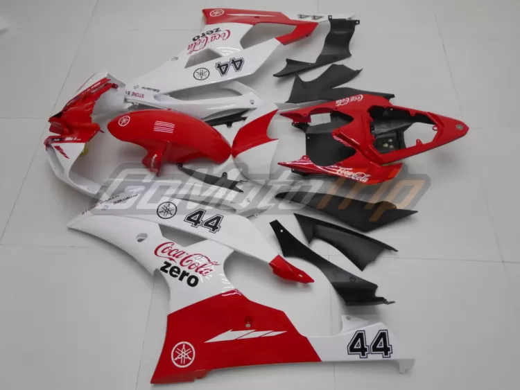 2008 2016 Yamaha Yzf R6 Red White Fairing 4