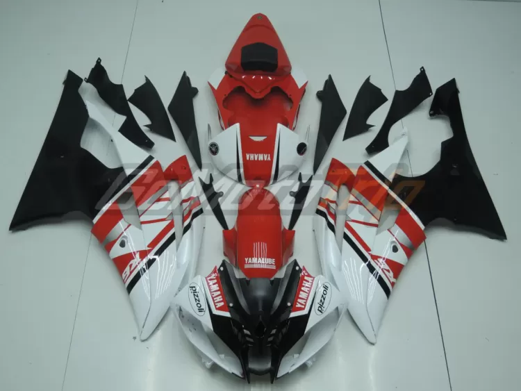 2008 2016 Yamaha Yzf R6 Red White Fairing2 1