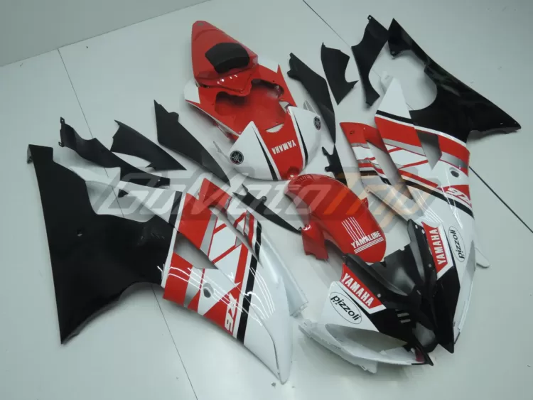 2008 2016 Yamaha Yzf R6 Red White Fairing2 3