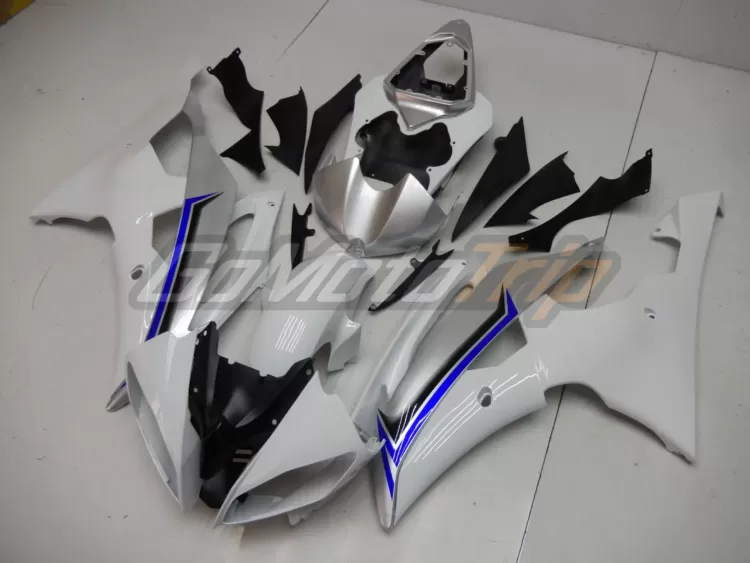 2008 2016 Yamaha Yzf R6 White Silver Fairing 2