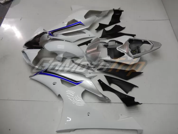 2008 2016 Yamaha Yzf R6 White Silver Fairing 4