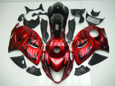 2008 2020 Suzuki Hayabusa Black Flame Fairing 1