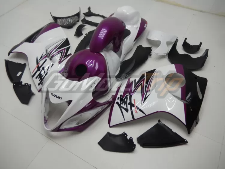 2008 2020 Suzuki Hayabusa Purple White Fairing 2