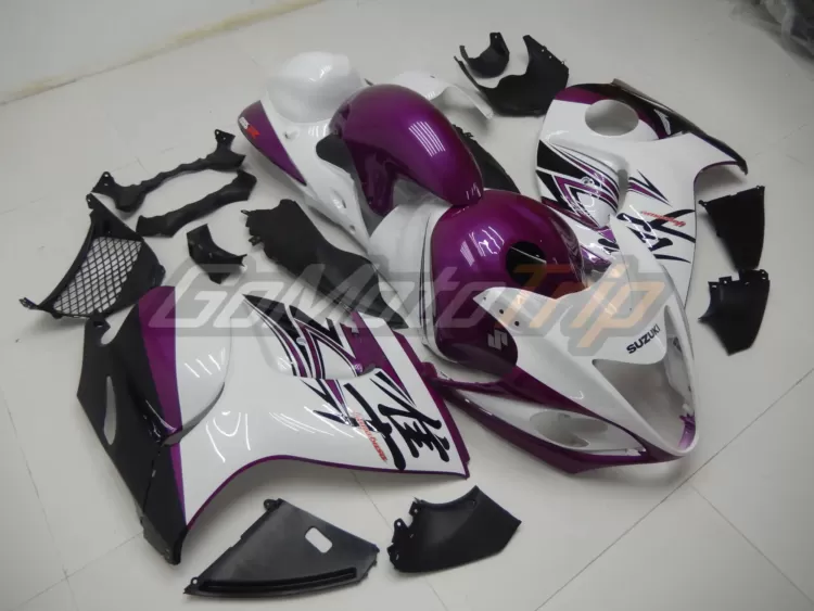 2008 2020 Suzuki Hayabusa Purple White Fairing 3