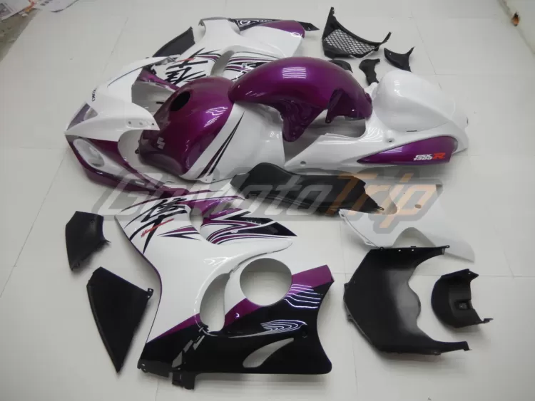 2008 2020 Suzuki Hayabusa Purple White Fairing 4