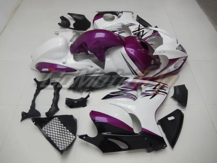 2008 2020 Suzuki Hayabusa Purple White Fairing 5