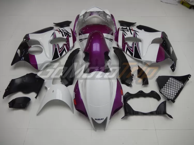 2008 2020 Suzuki Hayabusa Purple White Fairing 6