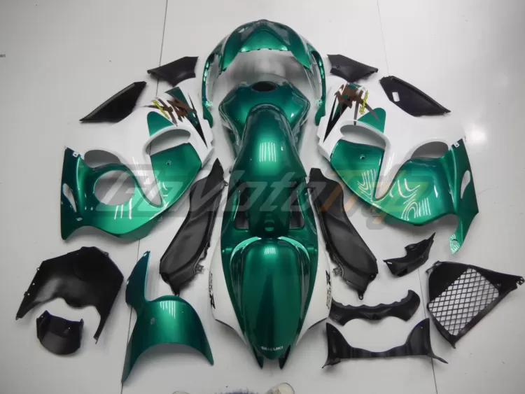 2008 2020 Suzuki Hayabusa Turquoise White Fairing 4