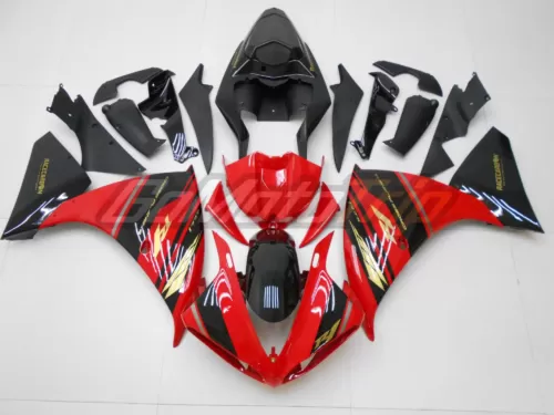 2009 2011 Yamaha Yzf R1 Black Red Fairing2 1