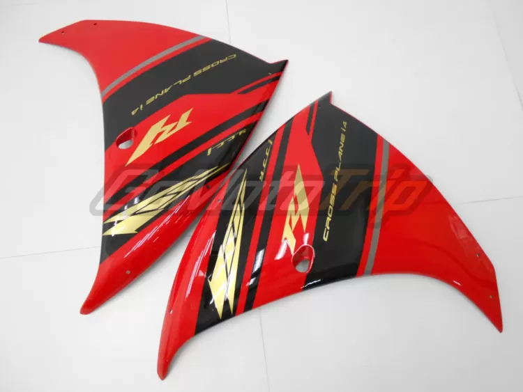 2009 2011 Yamaha Yzf R1 Black Red Fairing2 11