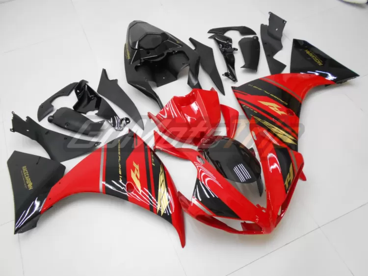 2009 2011 Yamaha Yzf R1 Black Red Fairing2 3