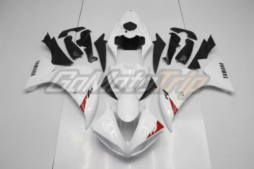 2009 2011 Yamaha Yzf R1 White Fairing 1