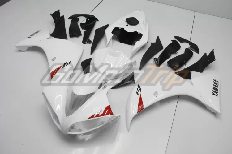 2009 2011 Yamaha Yzf R1 White Fairing 2