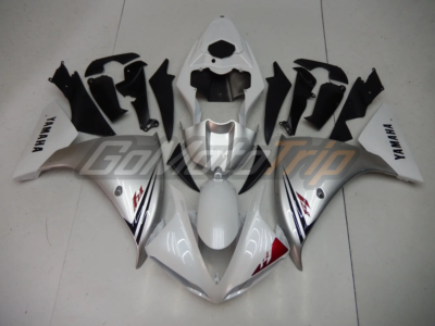 2009 2011 Yamaha Yzf R1 White Silver Fairing 1