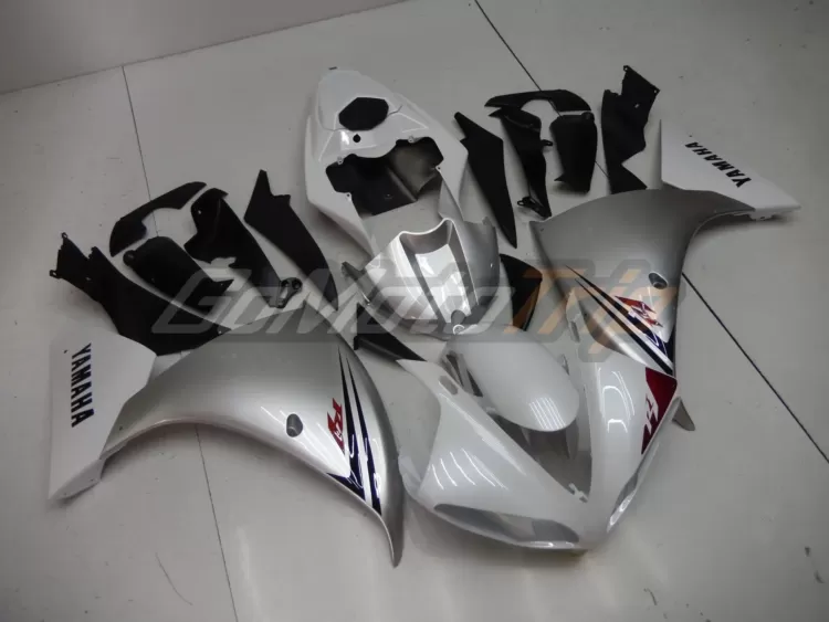 2009 2011 Yamaha Yzf R1 White Silver Fairing 3