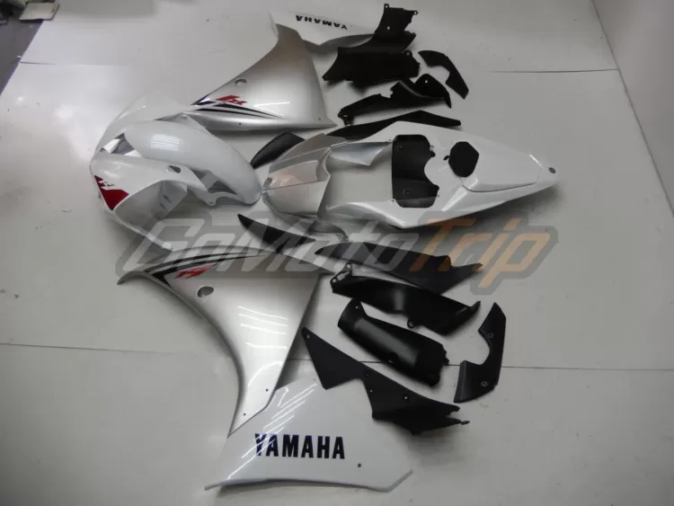 2009 2011 Yamaha Yzf R1 White Silver Fairing 4