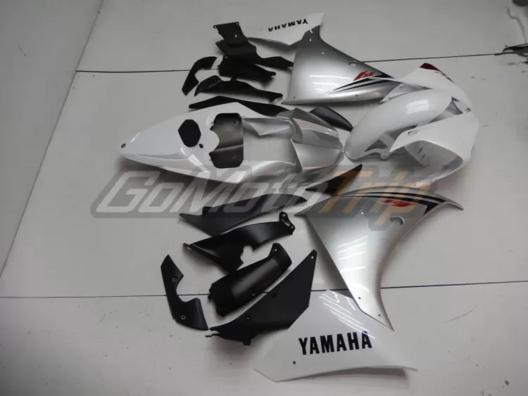 2009 2011 Yamaha Yzf R1 White Silver Fairing 5