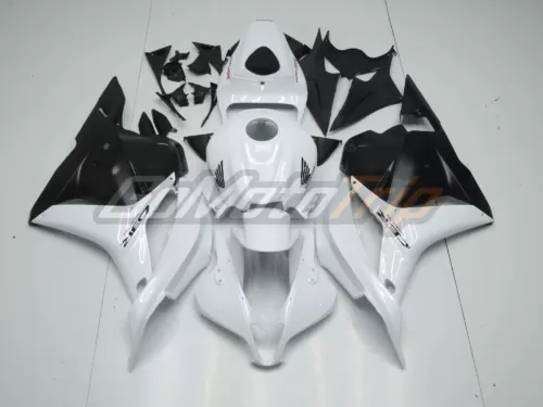 2009 2012 Honda Cbr600rr Black White Fairing 1