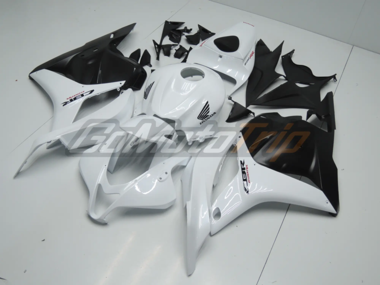 2009 2012 Honda Cbr600rr Black White Fairing 2