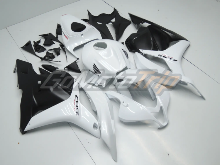 2009 2012 Honda Cbr600rr Black White Fairing 3