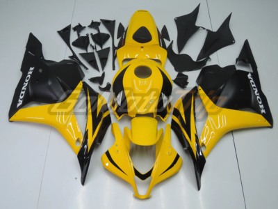 2009 2012 Honda Cbr600rr Black Yellow Fairing 1