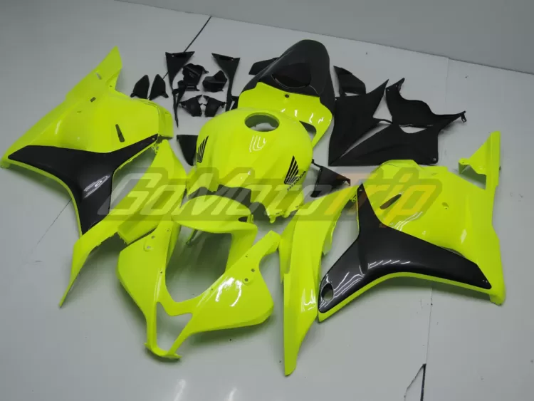 2009 2012 Honda Cbr600rr Fluorescent Yellow Fairing 2