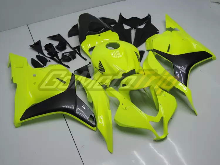 2009 2012 Honda Cbr600rr Fluorescent Yellow Fairing 3