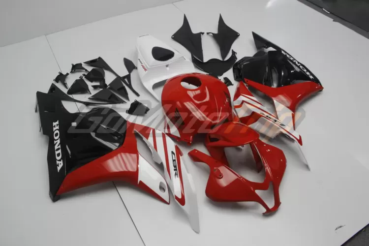 2009 2012 Honda Cbr600rr Red White Fairing 3