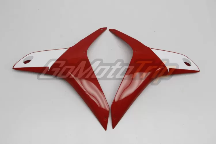 2009 2012 Honda Cbr600rr Red White Fairing 9