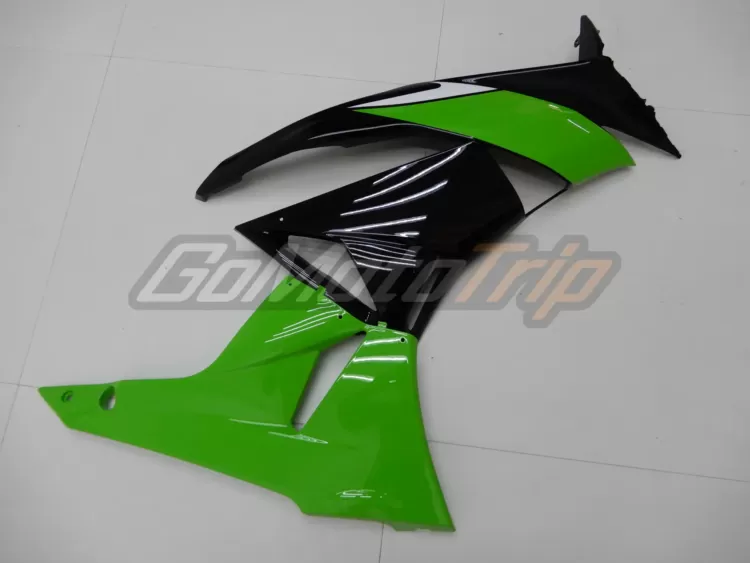 2009 2012 Kawasaki Ninja Zx 6r Black Green Fairing 10