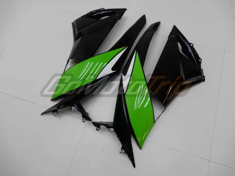 2009 2012 Kawasaki Ninja Zx 6r Black Green Fairing 11