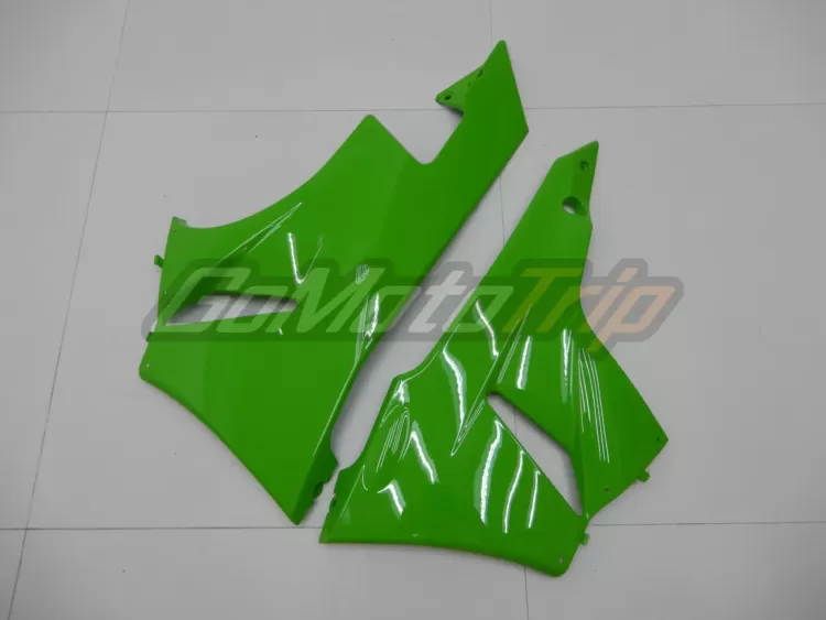 2009 2012 Kawasaki Ninja Zx 6r Black Green Fairing 12