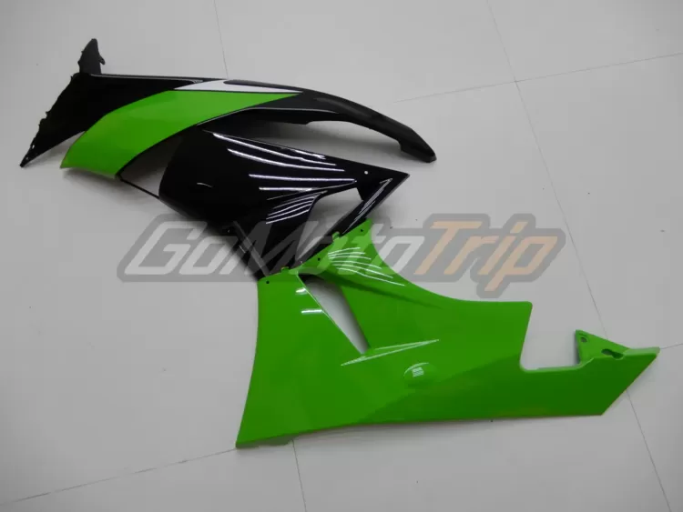 2009 2012 Kawasaki Ninja Zx 6r Black Green Fairing 9