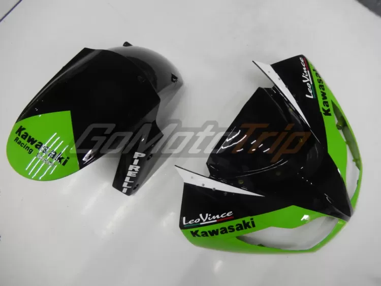 2009 2012 Kawasaki Ninja Zx 6r Black Green Fairing2 5