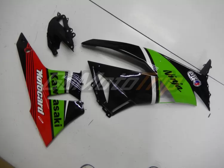 2009 2012 Kawasaki Ninja Zx 6r Black Green Fairing2 7