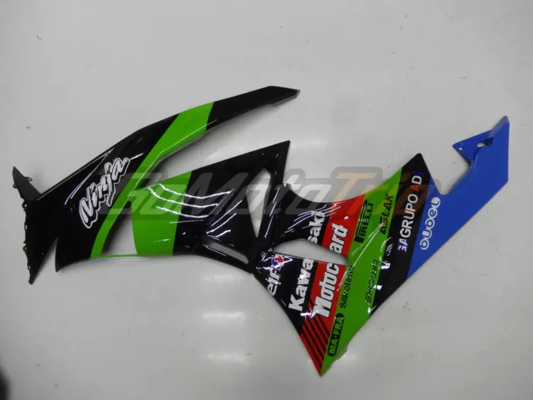 2009 2012 Kawasaki Ninja Zx 6r Black Green Fairing3 7