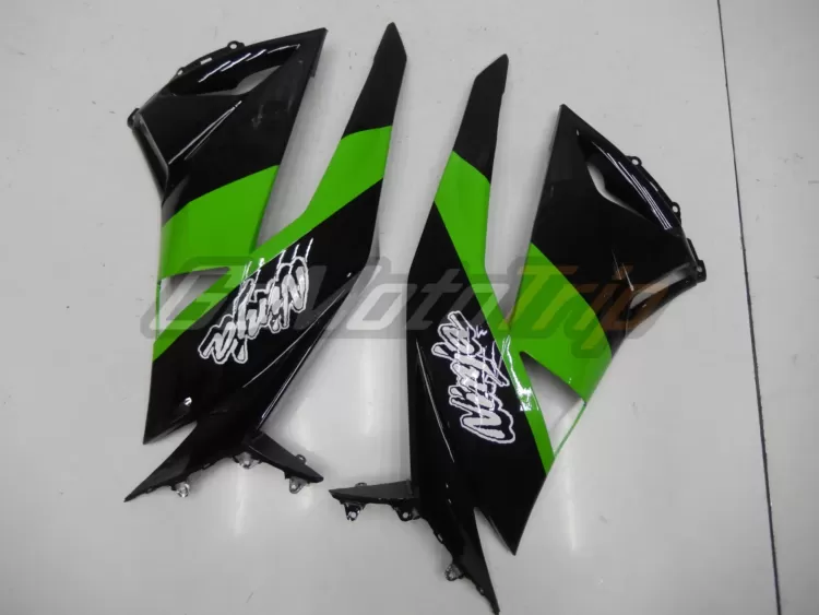 2009 2012 Kawasaki Ninja Zx 6r Black Green Fairing3 9