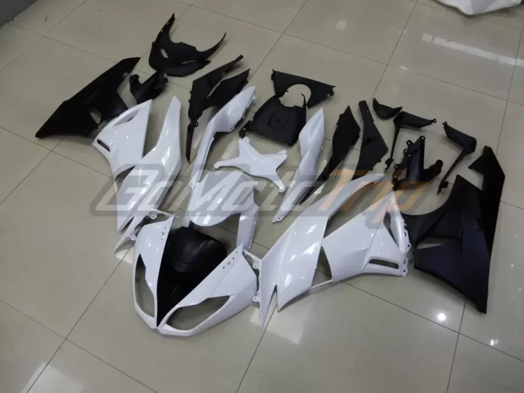 2009 2012 Kawasaki Ninja Zx 6r White Fairing 2