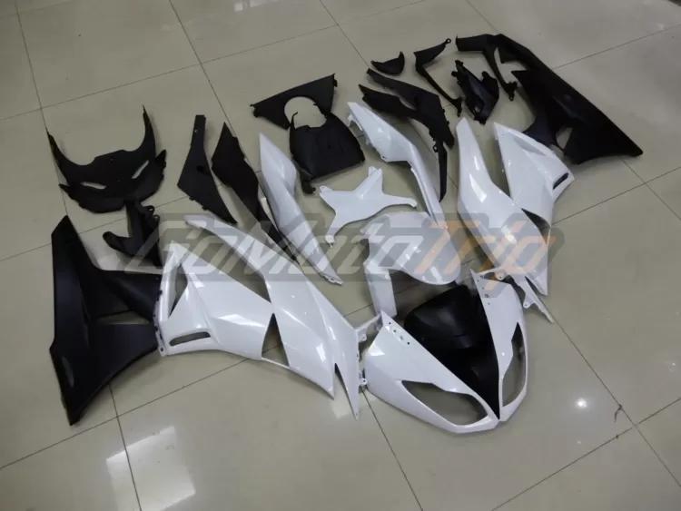 2009 2012 Kawasaki Ninja Zx 6r White Fairing 3