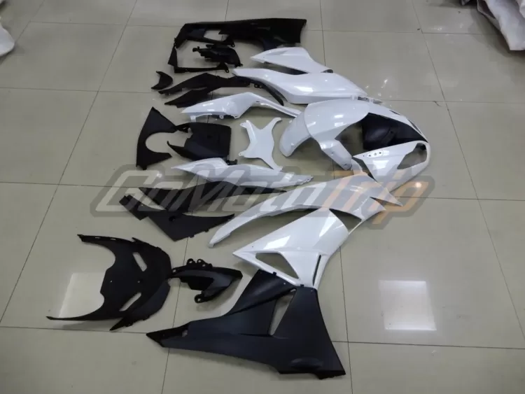 2009 2012 Kawasaki Ninja Zx 6r White Fairing 5