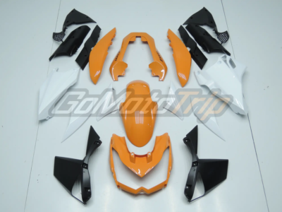 2010 2013 Kawasaki Z1000 Orange White Fairing 1